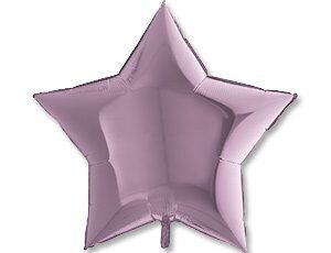 Шар (36"/91см) Звезда, Металлик Lilac